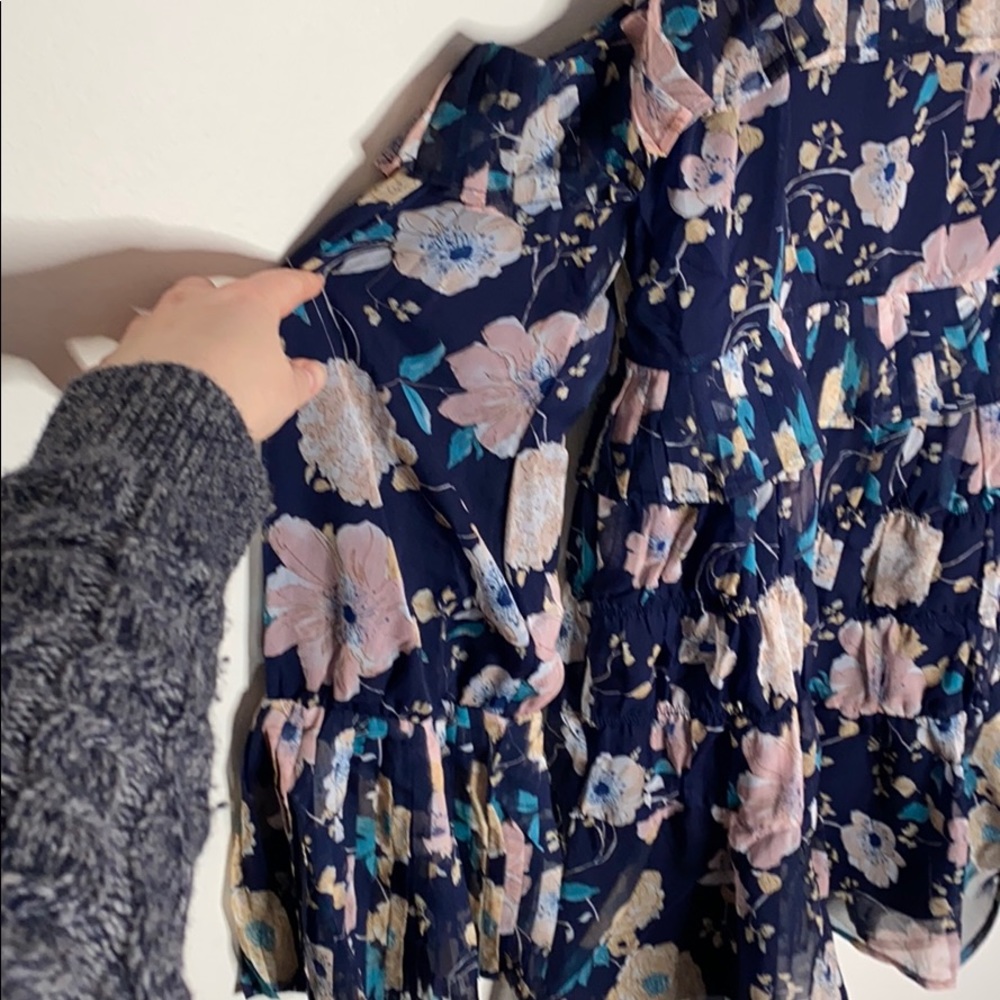 Foxiedox Brylee cold shoulder floral mini dress size L - Picture 9 of 16
